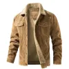 Men's Solid Vintage Plush Collar Corduroy Jacket 67542039Y sold by Manly