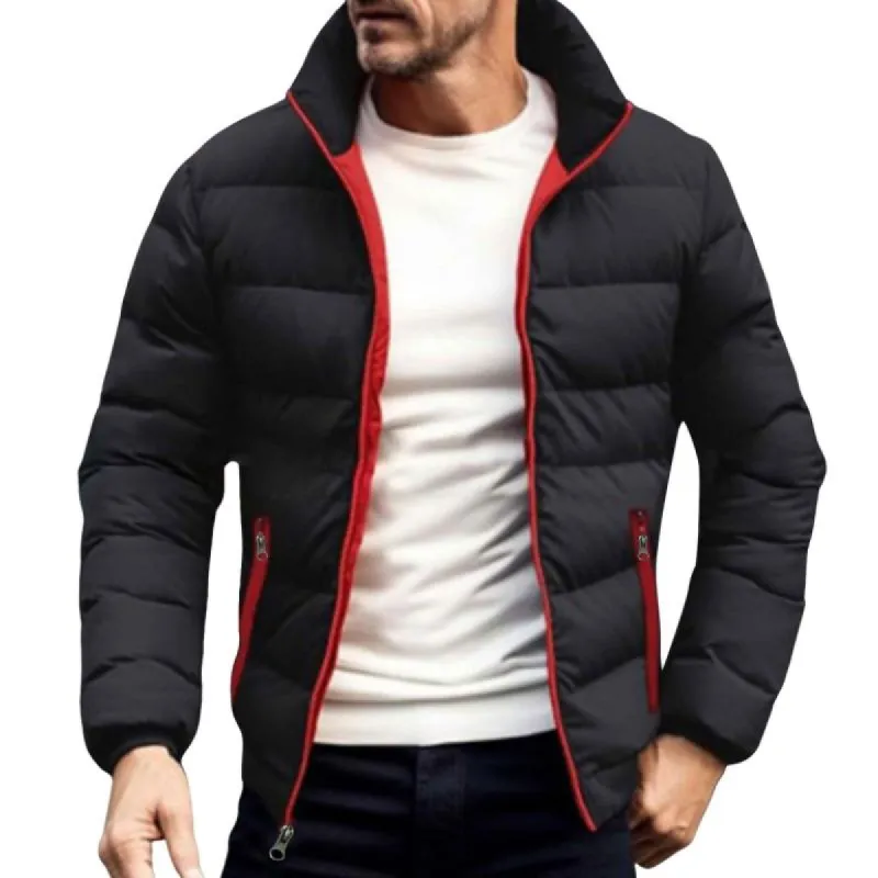 Men's Solid Color Stand Collar Cotton Coat 91615294Y sold by Manly