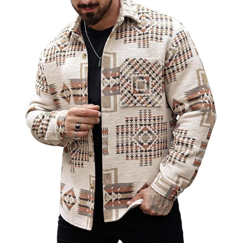 Men's Vintage Print Single Breasted Jacket 21995717Y sold by Manly