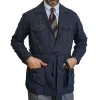 Men's Vintage Lapel Multi-pocket Single Breasted Belt Casual Jacket 69657136Z sold by Manly
