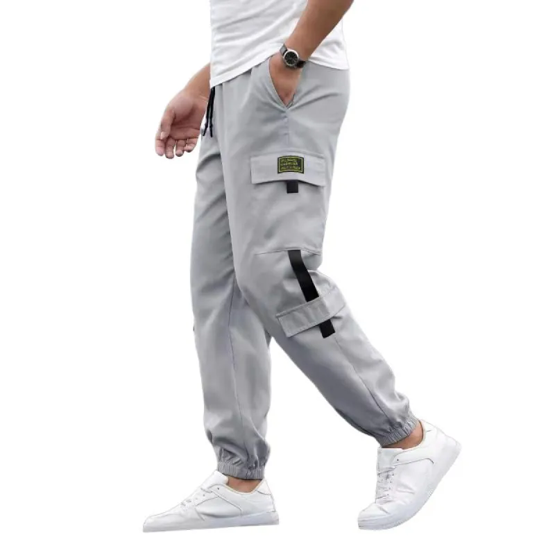 Men's Fashion Solid Color Multi-Pocket Cargo Pants 48573790Z sold by Manly