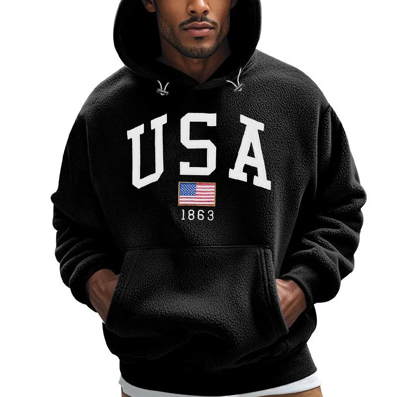Men's Fashion Fleece Printed Loose Casual Hoodie 72147151Z sold by Manly product image thumbnail 4