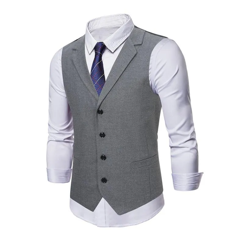 Men's Casual Notch Lapel Single-breasted Slim-fit Suit Vest (Shirt and Tie Excluded) 91085518M sold by Manly product image thumbnail 2