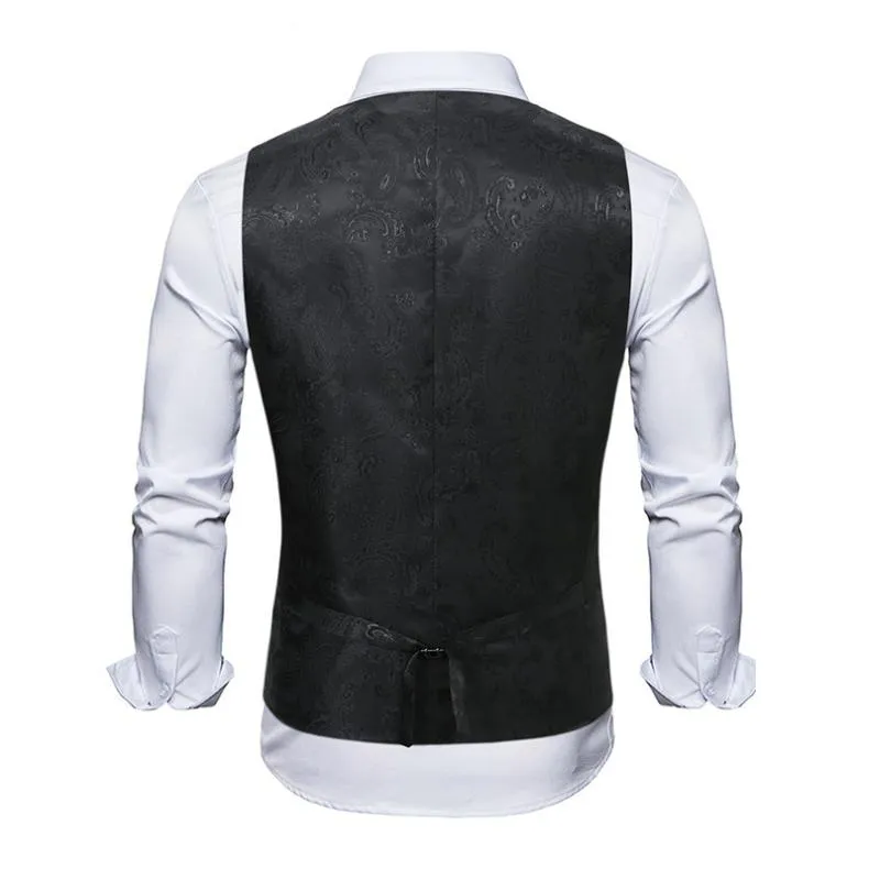 Men's Casual Notch Lapel Single-breasted Slim-fit Suit Vest (Shirt and Tie Excluded) 91085518M sold by Manly product image thumbnail 5