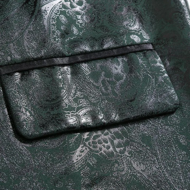 Men's Vintage Cashew Jacquard Shawl Collar Single Breasted Slim Vest (Shirt and Tie Excluded) 10867168M sold by Manly product image thumbnail 5