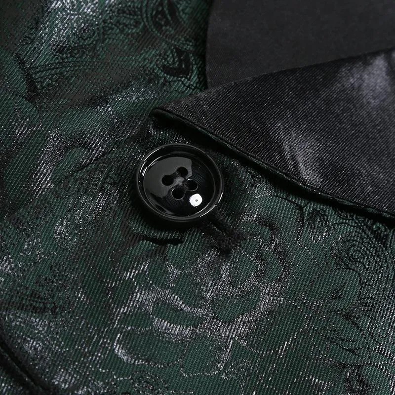 Men's Vintage Cashew Jacquard Shawl Collar Single Breasted Slim Vest (Shirt and Tie Excluded) 10867168M sold by Manly product image thumbnail 4