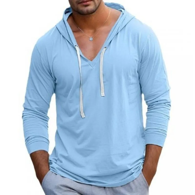 Men's Casual Hooded Cotton Blended Slim Fit Long Sleeve T-Shirt 80581802M sold by Manly