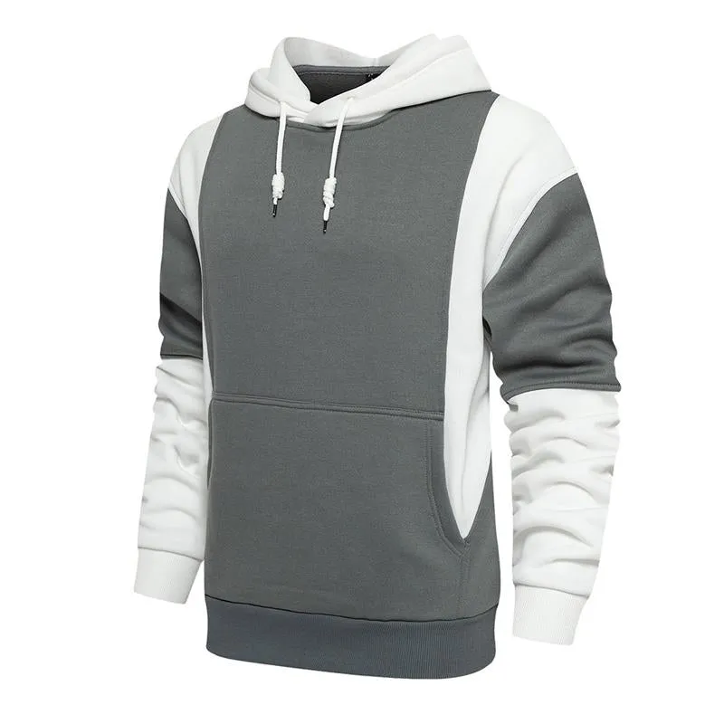 Men's Colorblock Retro Casual Hoodie 39412448U sold by Manly