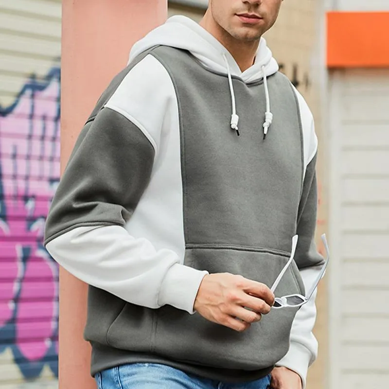 Men's Colorblock Retro Casual Hoodie 39412448U sold by Manly product image thumbnail 2