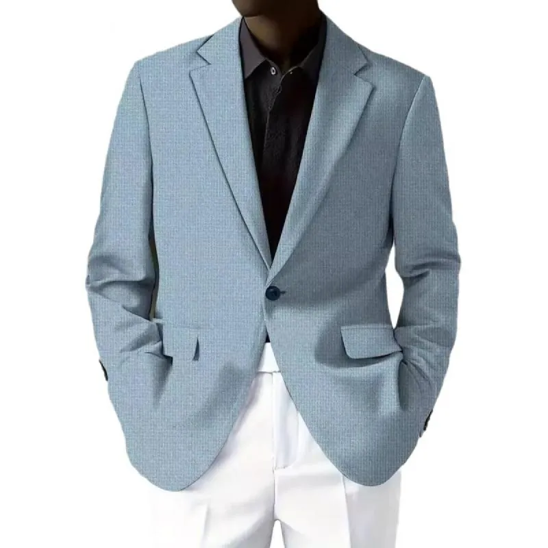 Men's Solid Color Notch Lapel One Buttons Casual Blazer 40242172Z sold by Manly