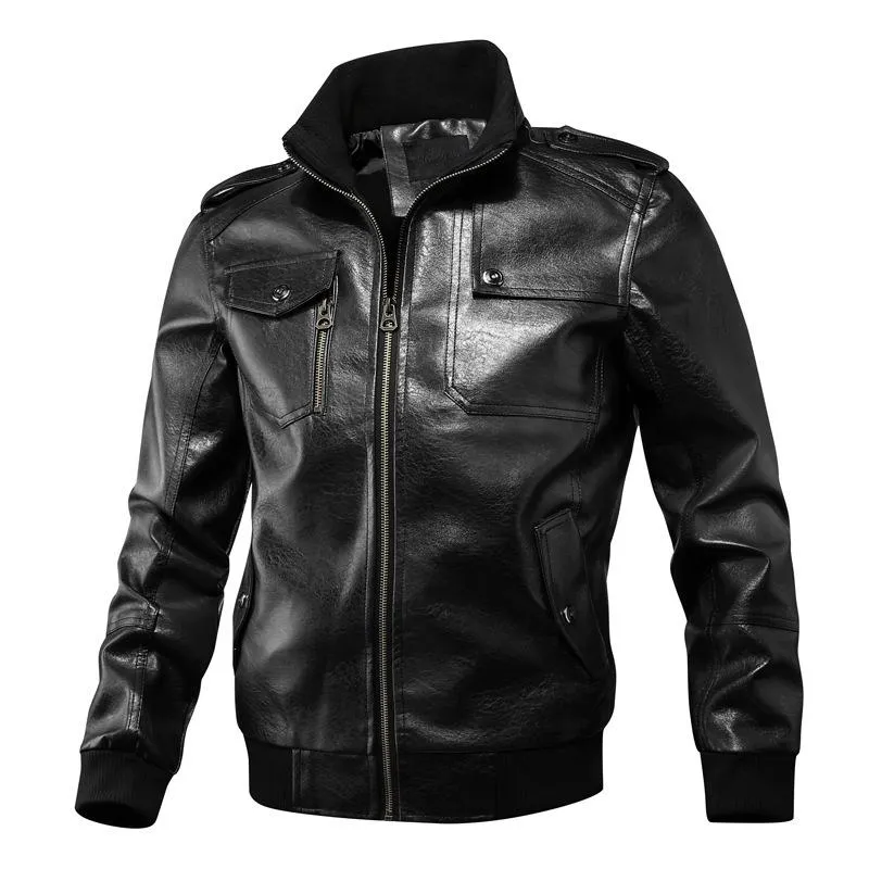 Men's PU Leather Casual Leather Jacket 15535770U sold by Manly product image thumbnail 3