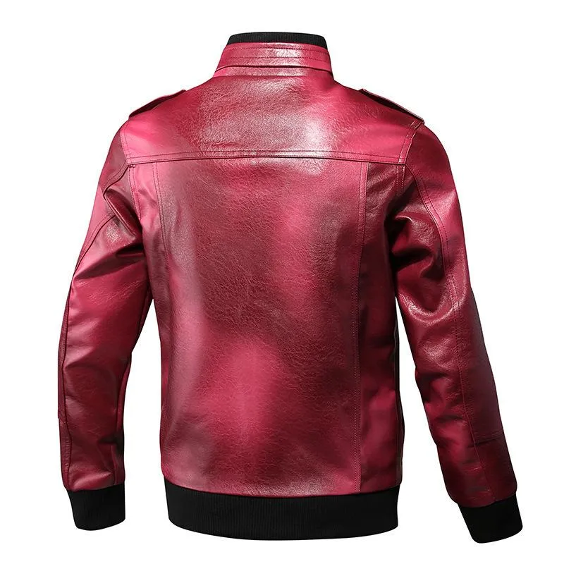 Men's PU Leather Casual Leather Jacket 15535770U sold by Manly product image thumbnail 5