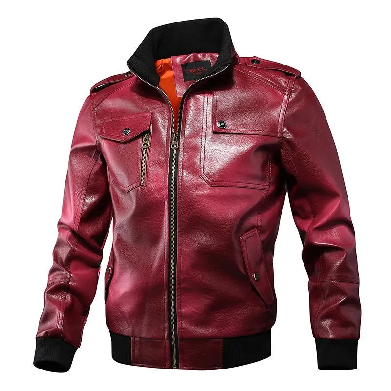 Men's PU Leather Casual Leather Jacket 15535770U sold by Manly product image thumbnail 4