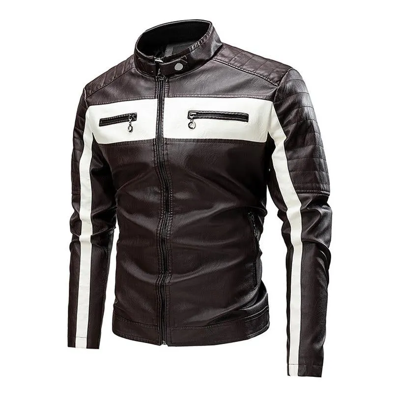 Men's Stylish Leather Motorcycle Jacket 86062197U sold by Manly product image thumbnail 4