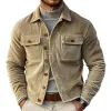 Men's Vintage Casual Corduroy Lapel Jacket 92040870X sold by Manly