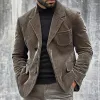 Men's Solid Corduroy Single Breasted Blazer 15838465X sold by Manly