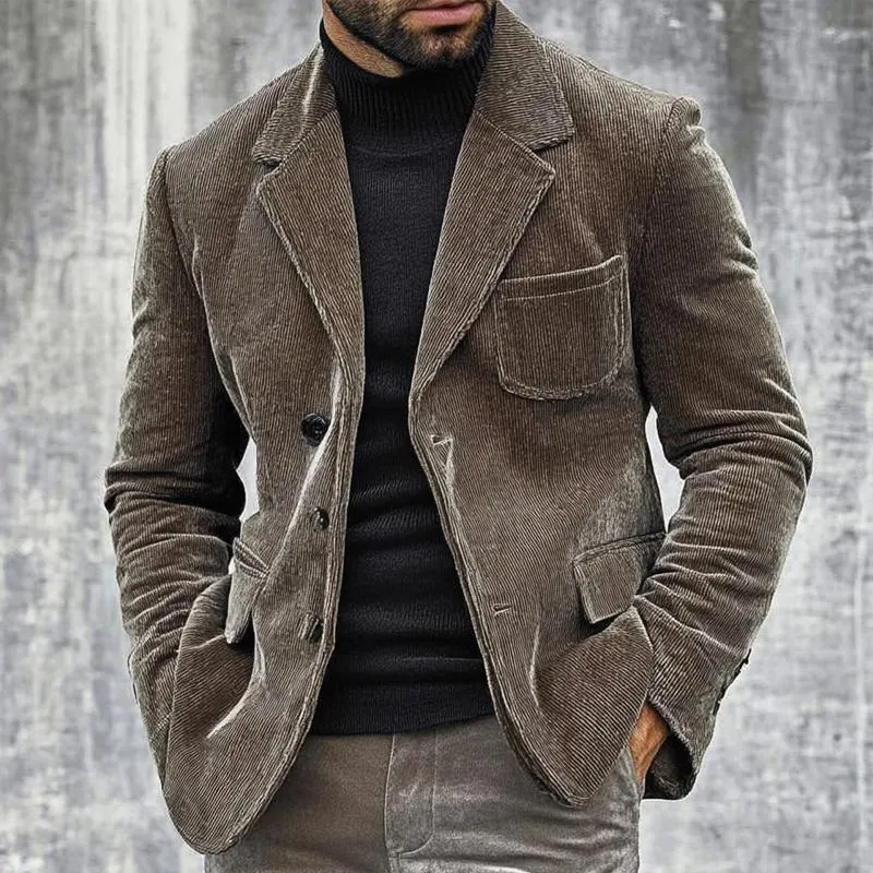 Men's Solid Corduroy Single Breasted Blazer 15838465X sold by Manly product image thumbnail 2