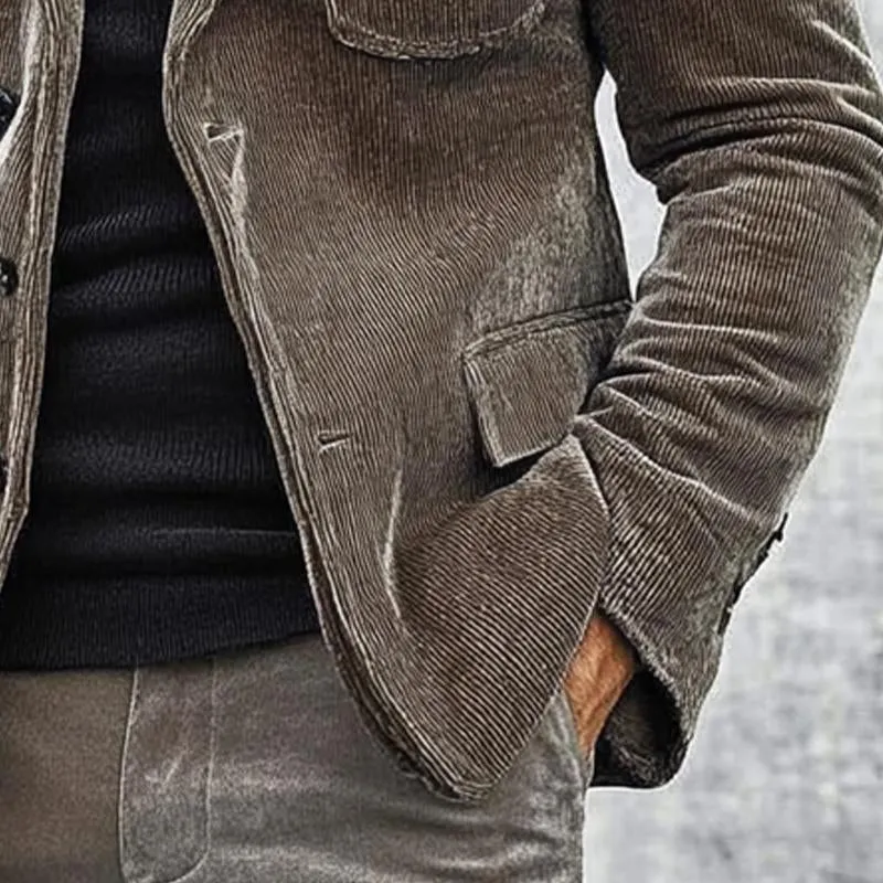 Men's Solid Corduroy Single Breasted Blazer 15838465X sold by Manly product image thumbnail 4