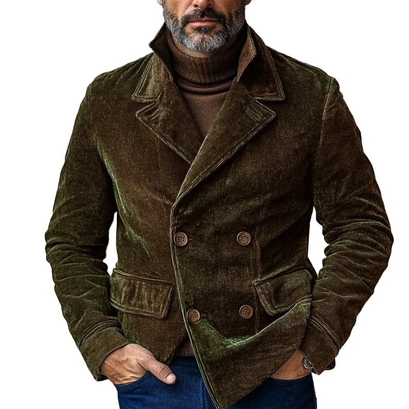 Men's Vintage Corduroy Double Breasted Blazer 40316746X sold by Manly