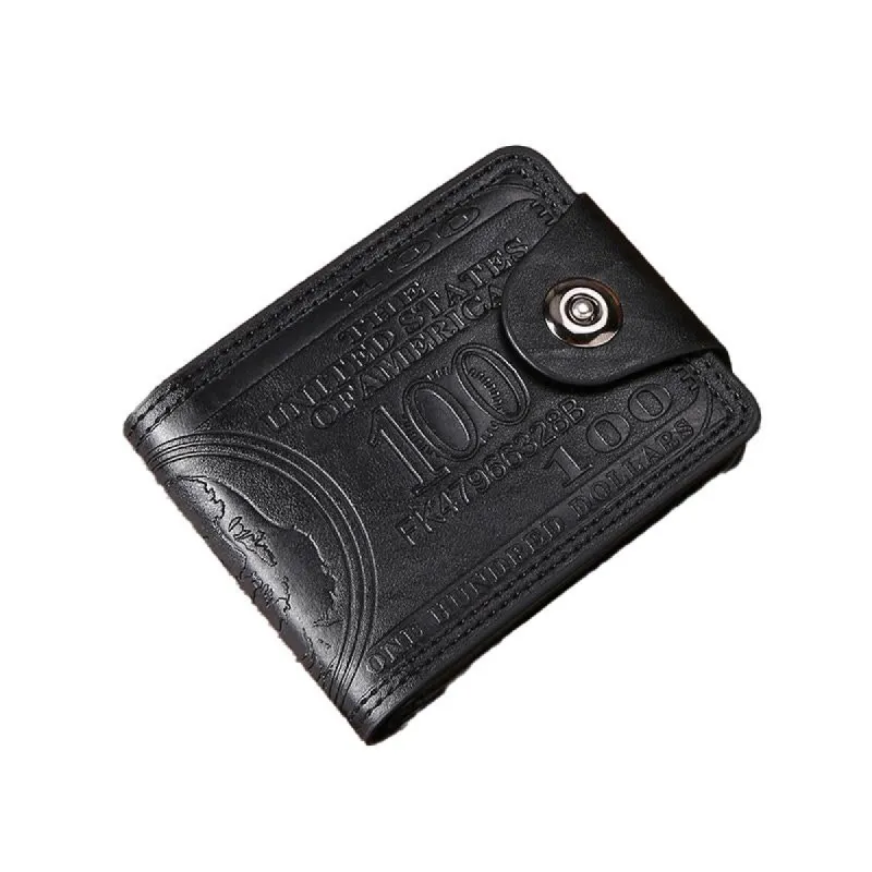 Men's Short Bi-fold Buckle Multi-card Slots US Dollar Pattern Wallet 58475400U sold by Manly