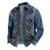 Men's Vintage Print Corduroy Shirt Jacket 11602794X sold by Manly