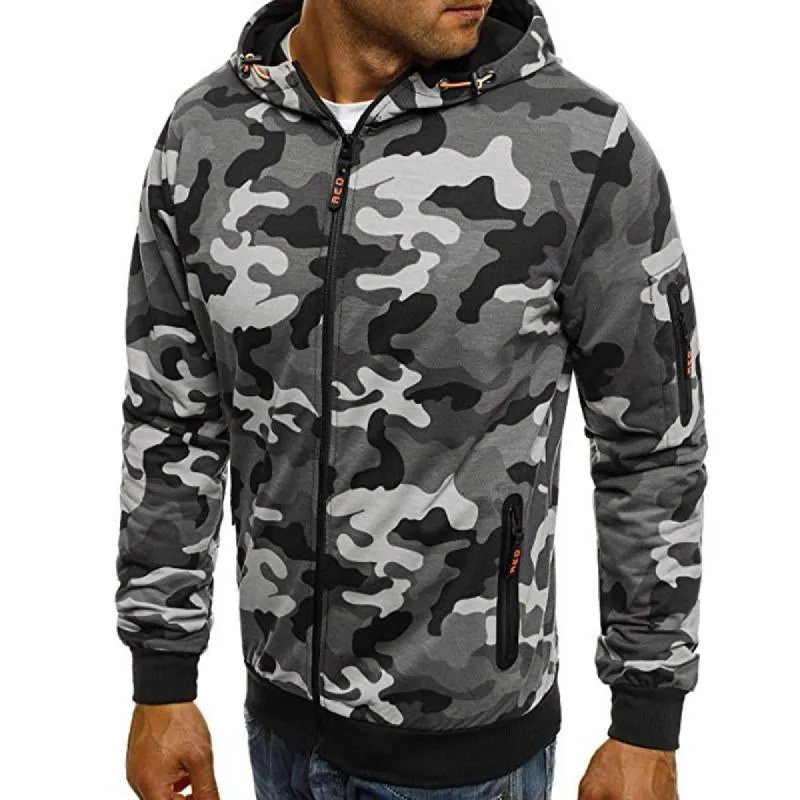 Men's Camouflage Cardigan Hoodie 98968929U sold by Manly
