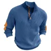 Men's Casual Colorblock Pullover Stand Collar Long Sleeve Sweater 38669811Y sold by Manly