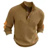 Men's Casual Colorblock Pullover Stand Collar Long Sleeve Sweater 38669811Y sold by Manly