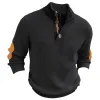 Men's Casual Colorblock Pullover Stand Collar Long Sleeve Sweater 38669811Y sold by Manly