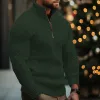 Men's Vintage Cable Zipper Stand Collar Long Sleeve Sweater 01885765Y sold by Manly