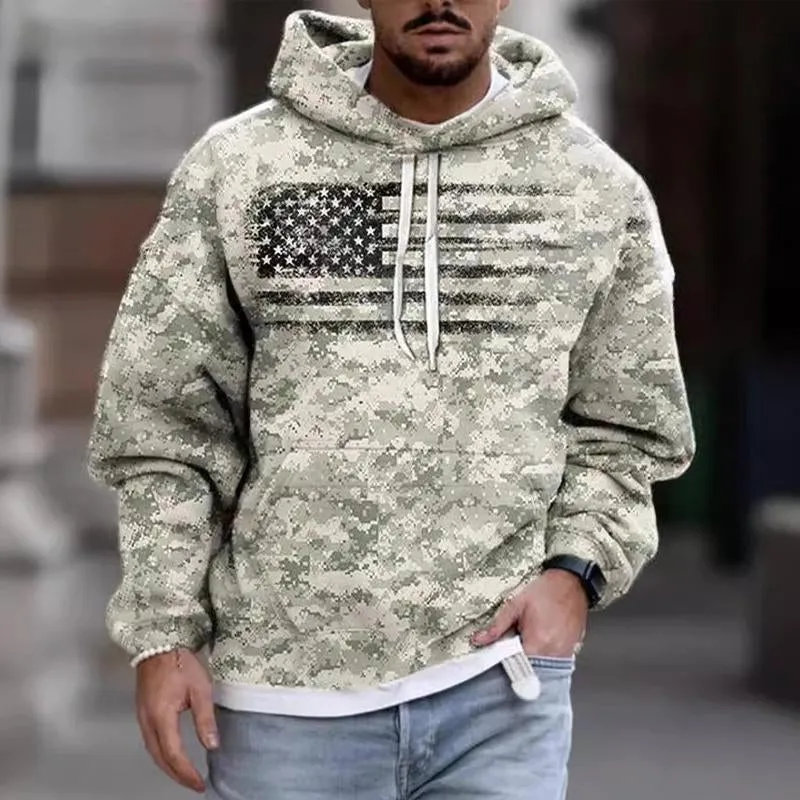 Men's Outdoor Camouflage Print Hoodie 62608155X sold by Manly product image thumbnail 2