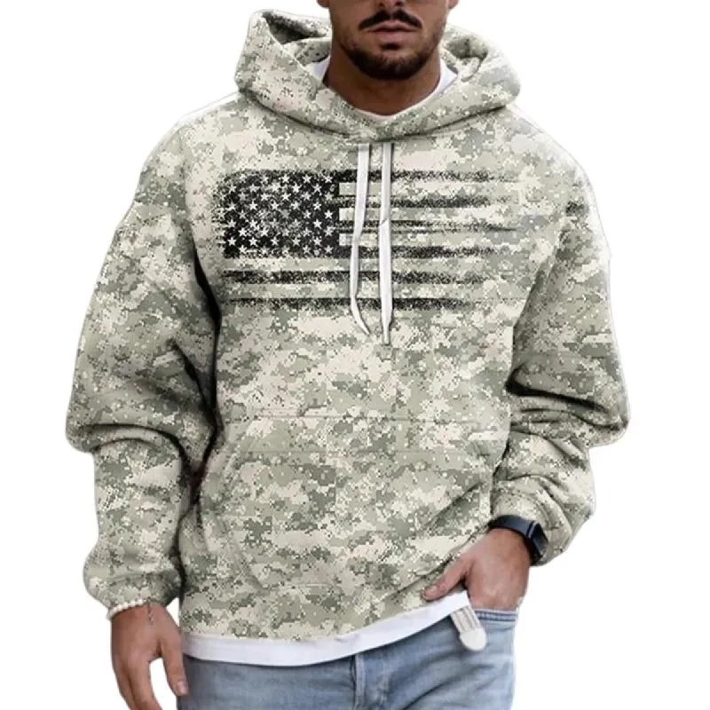 Men's Outdoor Camouflage Print Hoodie 62608155X sold by Manly