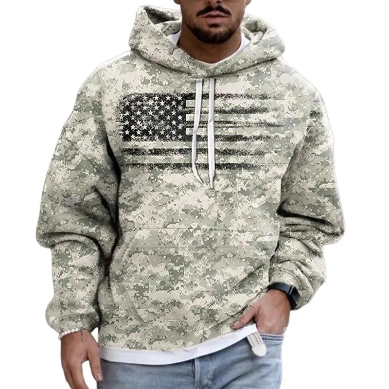 Men's Outdoor Camouflage Print Hoodie 62608155X sold by Manly