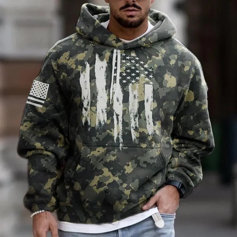 Men's Outdoor Camouflage Print Hoodie 17627578X sold by Manly product image thumbnail 2