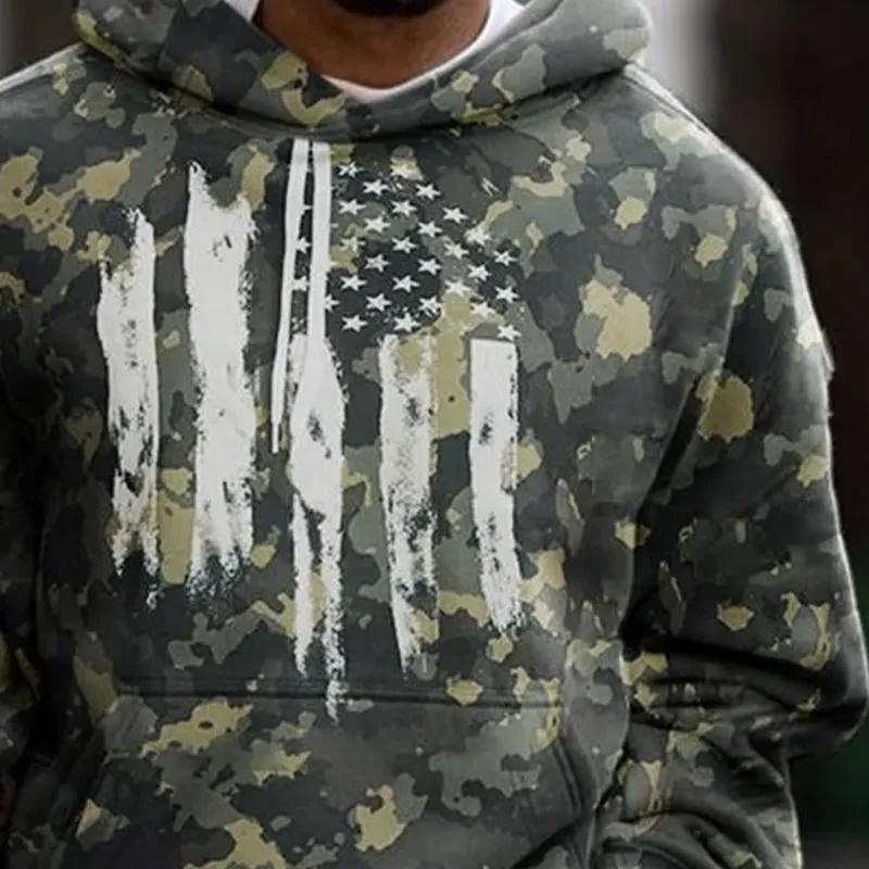 Men's Outdoor Camouflage Print Hoodie 17627578X sold by Manly product image thumbnail 3
