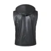 Men's Vintage Leather Zip-Up Biker Hooded Vest 42810922M sold by Manly