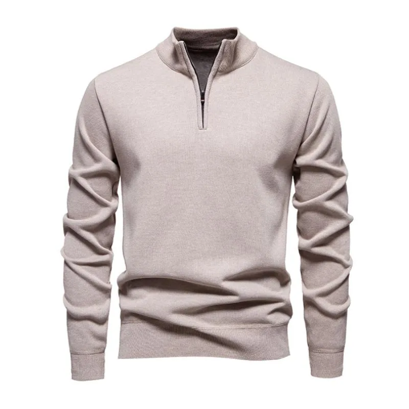 Men's Casual Zipper Stand Collar Loose Fleece Pullover Sweatshirt 26505971M sold by Manly