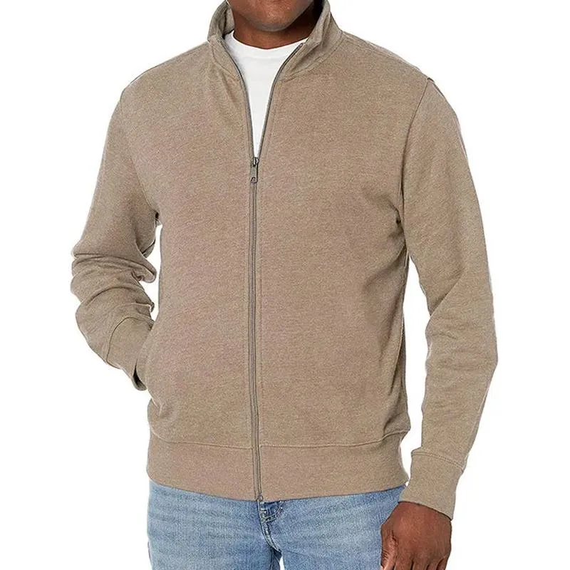 Men's Solid Zip-Up Stand Collar Sweatshirt Jacket 36406582Y sold by Manly product image thumbnail 4
