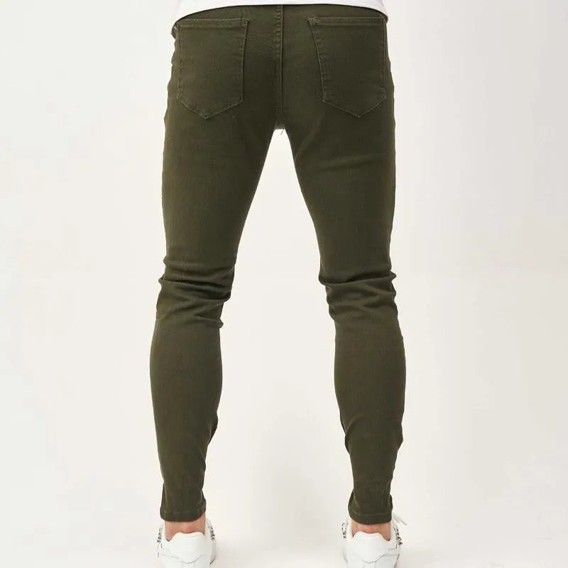 Men's Ripped Solid Color Skinny Jeans 70020921X sold by Manly product image thumbnail 4