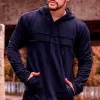 Men's Autumn and Winter Casual Solid Color Stitching Drawstring Long Sleeve Hoodie 58453116U sold by Manly