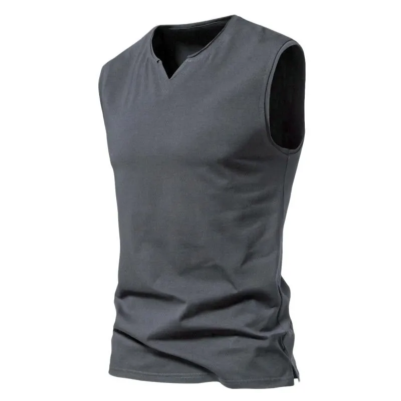 Men's Casual Solid Color Sleeveless Sports Tank Top 29992264Y sold by Manly