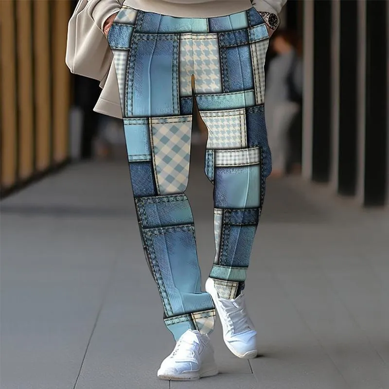 Men's Casual Patchwork Printed Loose Tight Trousers 02758404X sold by Manly product image thumbnail 2