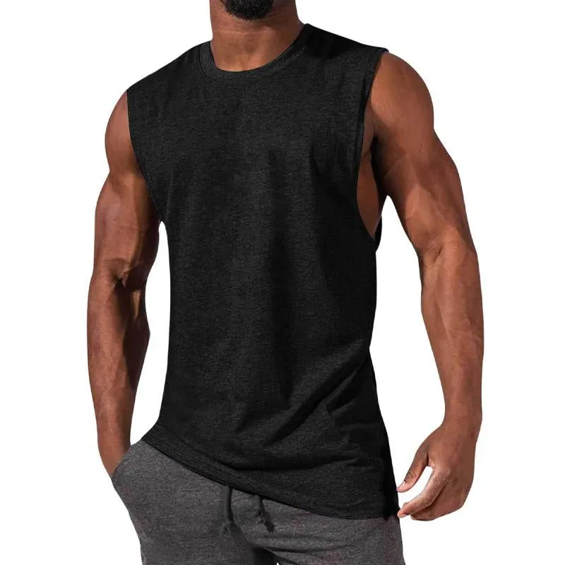 Men's Solid Color Crew Neck Tank Top 60164200X sold by Manly product image thumbnail 5