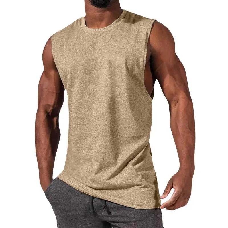Men's Solid Color Crew Neck Tank Top 60164200X sold by Manly