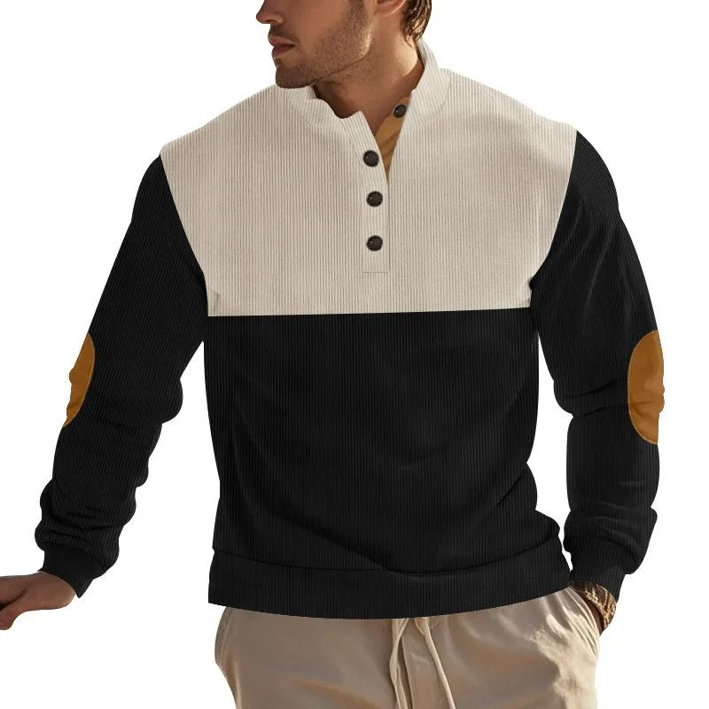 Men's Colorblock Half-Open Stand-Up Collar Pullover Sweatshirt 08708545X sold by Manly product image thumbnail 2