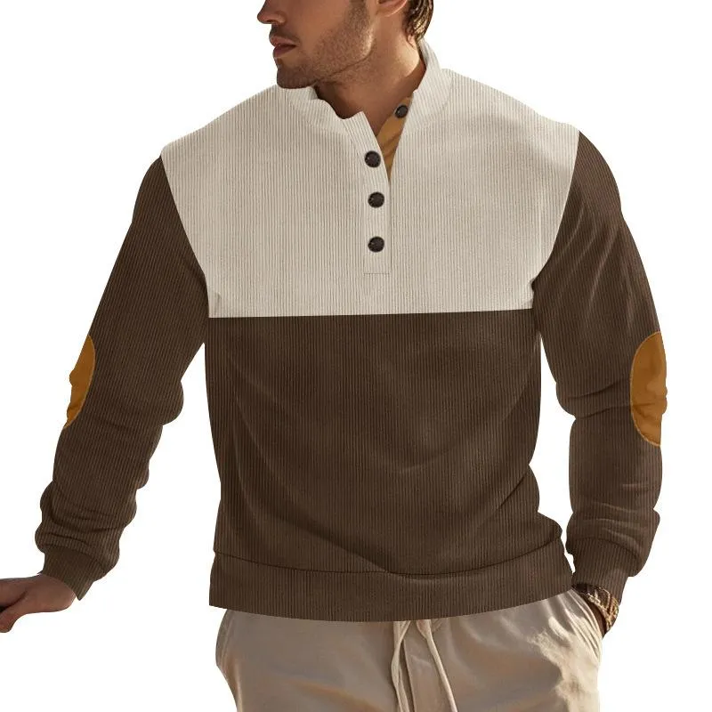 Men's Colorblock Half-Open Stand-Up Collar Pullover Sweatshirt 08708545X sold by Manly product image thumbnail 5