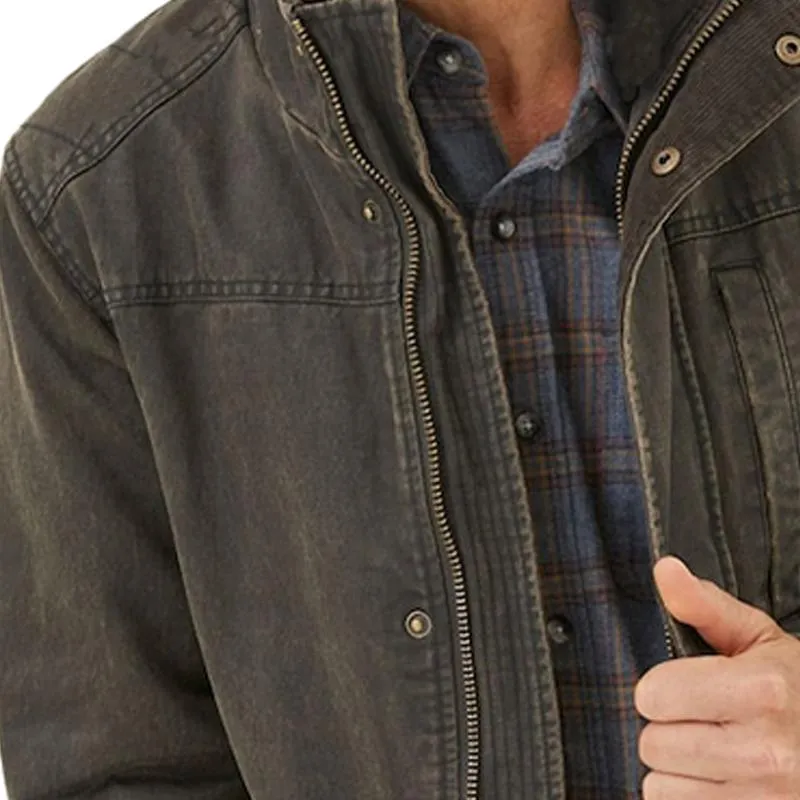Men's Vintage Washed Denim Stand Collar Jacket 42477984X sold by Manly product image thumbnail 3
