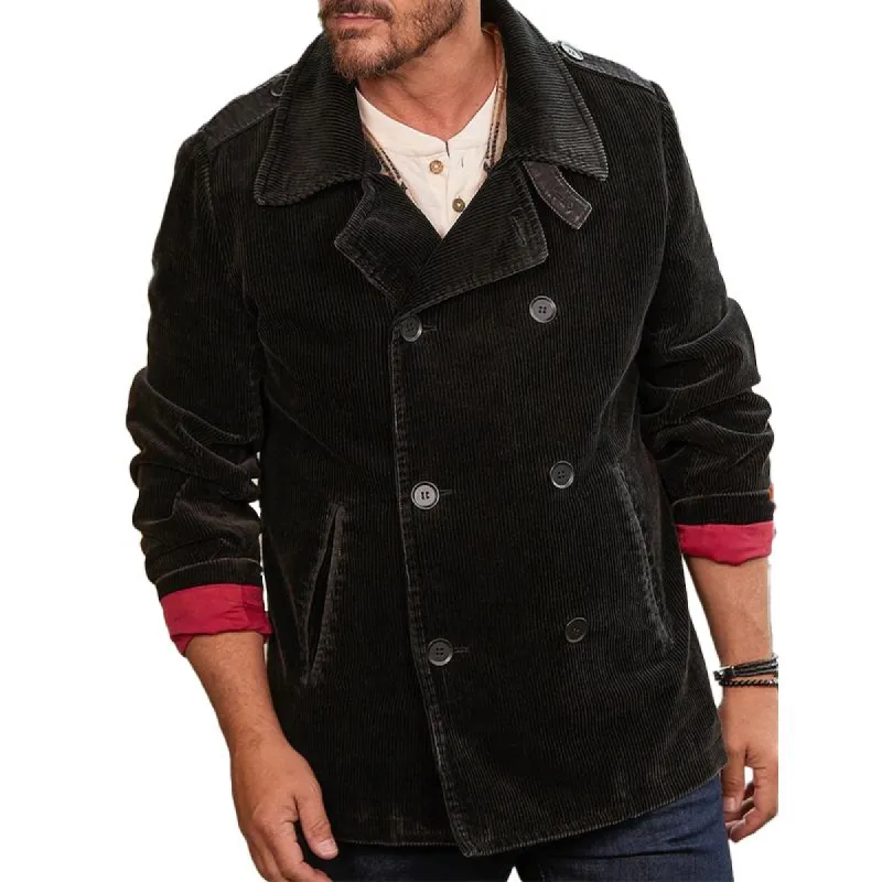 Men's Vintage Solid Corduroy Double Breasted Blazer 99470843X sold by Manly