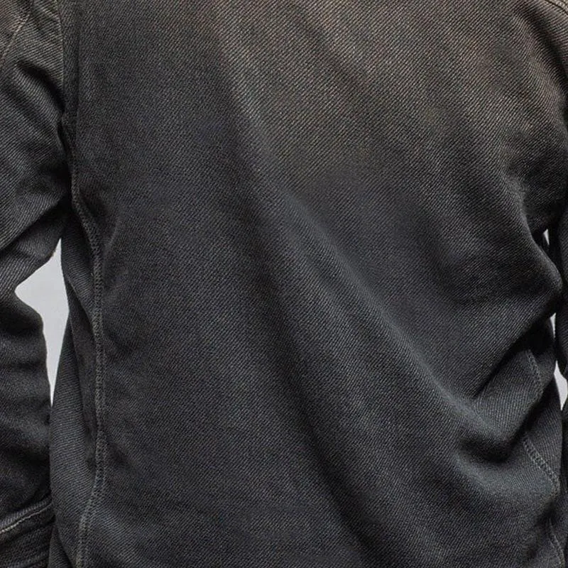 Men's Vintage Distressed Denim Lapel Jacket 91165319X sold by Manly product image thumbnail 3