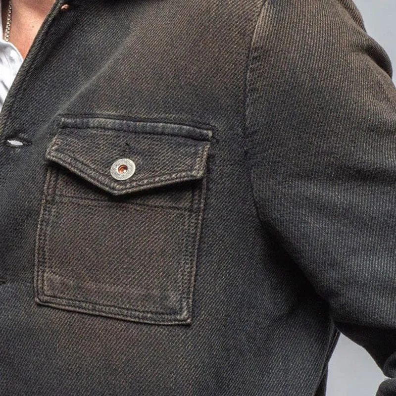 Men's Vintage Distressed Denim Lapel Jacket 91165319X sold by Manly product image thumbnail 2